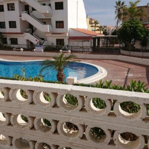 Sunny apartment with terrace pool view