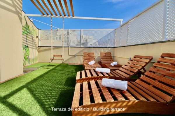 Terraza Apartamentos Ohana - Edificio Tonillo Habitaciones libres de humo Los Cristianos Habitaciones para familias